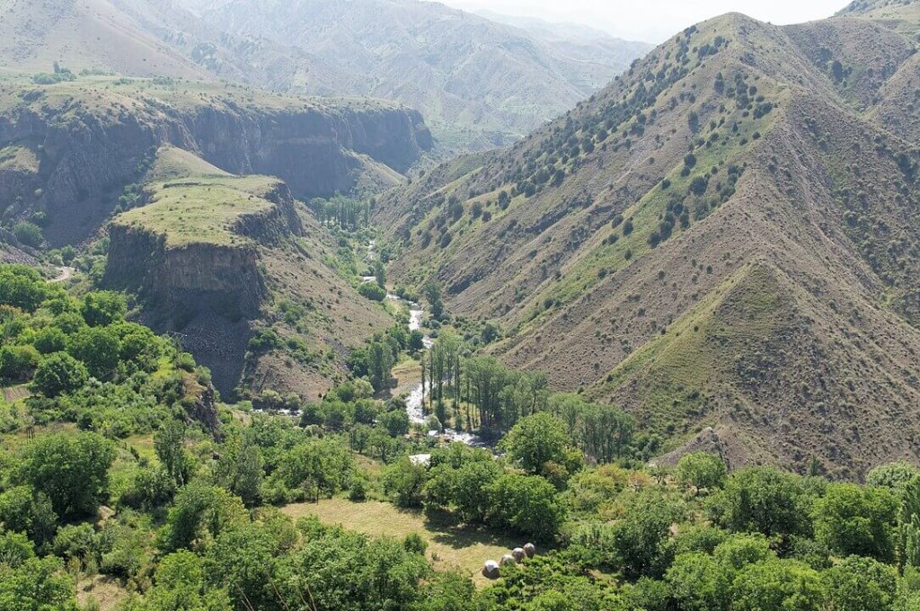 Azat River flowing near Garni, Armenia